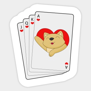 Cat Poker Poker cards Sticker